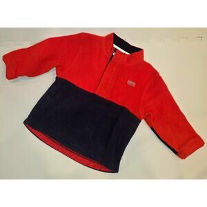 baby Gap red and navy partial zip pullover fleece sz 4XL